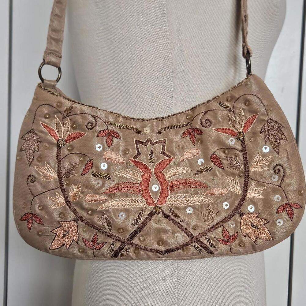 Y2K Vintage Express Beaded, Embroidered, Sequined Mini purse